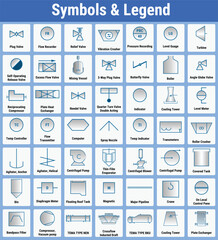 Wall Mural - Vector Illustration for Symbols Legends