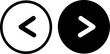 Arrow button slider circle vector icon. Replaceable vector design.