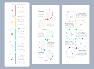organizational goals infographic chart design template set. editable infochart with icons. instructi