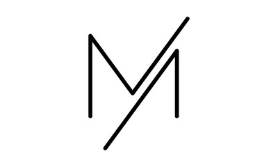 Poster - Abstract Initial Letter M Logo