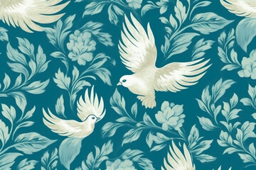 Wall Mural - Seamless and repeating pattern. AI generative