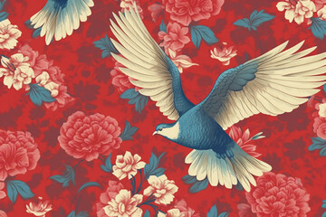 Wall Mural - Seamless and repeating pattern. AI generative