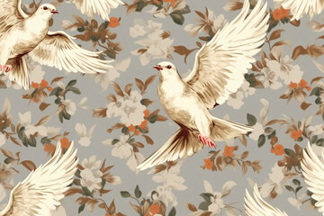 Wall Mural - Seamless and repeating pattern. AI generative