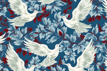 Wall Mural - Seamless and repeating pattern. AI generative