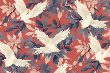 Wall Mural - Seamless and repeating pattern. AI generative