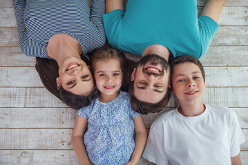 Wall Mural - Happy family together