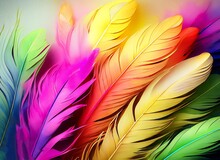 Multi Color Feather Background