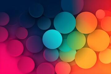 Wall Mural - Gradient colorful circles background, simple abstract wallpaper, ai generated