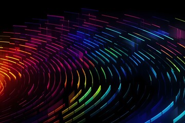 Wall Mural - Rainbow futuristic modern background, colorful gradient wallpaper, ai generated