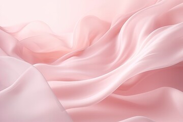 Wall Mural -  a soft pink background with a smooth, flowing fabric design in the center of the image is a soft pink background with a smooth, flowing fabric design in the middle.  generative ai
