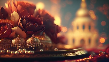 Sticker - luxurious indian wedding venue with a traditional touch generative ai