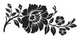 © sense - black and white flowers stencil vector design