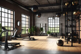 Fototapeta Perspektywa 3d - Modern Fitness Studio
