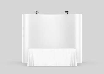 Wall Mural - exhibition tension fabric display banner stand backdrop for trade show advertising stand with led or