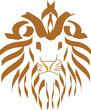 lion face vector graphic design