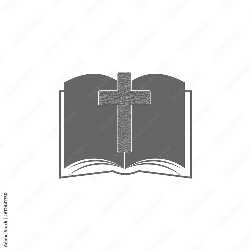 Bible church logo icon isolated on transparent background Stock ...