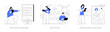 © Visual Generation - Blockchain technology applications abstract concept vector illustrations.