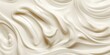 Creamy texture waves, top view background, Cosmetic cream, shampoo, milk product or yogurt swirl surface template. Generative AI