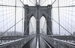 Beautiful shot of the Brooklyn Bridge during the day in New York