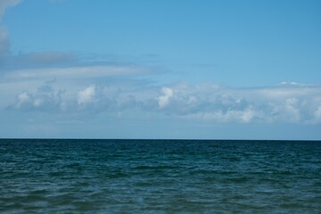 Beautiful shot of a seascape under the cloudy sky