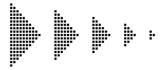 Poster - Set of arrow-shaped squares icon. Vector