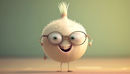 Wall Mural - cute funny new onion