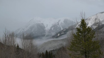 Canvas Print - Beautiful view of snow-covered wild landscapes