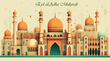 Wall Mural - Eid Al Adha Greetings poster