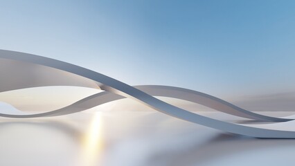 Futuristic architecture background 3d render