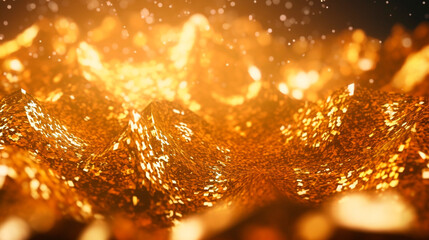 Poster - abstract golden christmas background. Generative Ai. 