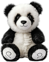 Wall Mural - Great panda stuffed plush aninmal toy for children, isolated on transparent background, generative AI