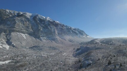 Sticker - View of Utah mountain range on a sunny day, USA