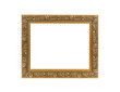 © trekandphoto - Old fancy gold picture frame isolated with cut out center.