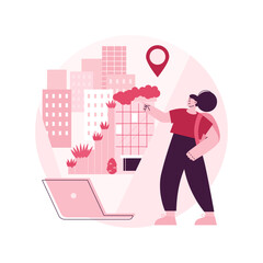 Poster - interactive design visualization abstract concept vector illustration. interactive visualization, vi
