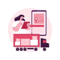 Poster - Delivery abstract concept vector illustration. Order list, express mail delivery service, online shopping website, international shipping cost, customer information, buy goods abstract metaphor.