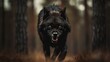 Angry Black Wolf made with Generative AI Technology 