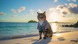 ビーチと猫｜cats on the beach Generative AI