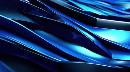 Abstract blue futuristic banner A professional 3d render generative AI