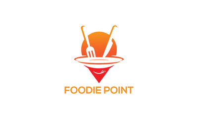 Poster - Modern restaurant or cafe's logo against the white background