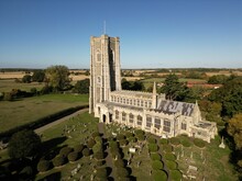 Aerial View Of St Peter And St Paul's Church On A Sunny Morning