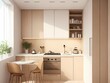 © Pamudu - Beige and Wood Kitchen Design for Modern Living