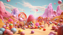 Candy World 3d Animation Background