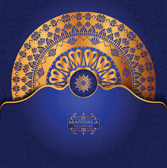 Wall Mural - Luxury gold arabesque pattern in mandala background arabic islamic east style premium vector