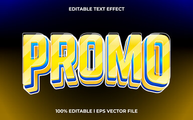 Poster - Promo 3d text effect and editable text, template 3d style use for promotion tittle
