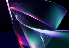 Colorful Glass 3D Object, Abstract Wallpaper Background