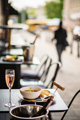 Canvas Print - tasty lunch on the terrace