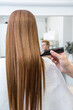 © Alvaro Lavin/Stocksy - woman with beautiful long brown hair freshly combed