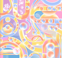 Abstract background illustrations of various lines and geometric shape