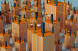 © Marcos Osorio/Stocksy - Construction of modern buildings with cranes on blue background.