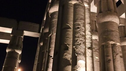 Wall Mural - Night at Luxor Temple, Ancient Egyptian Temple Complex.